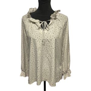 Banana Republic Small Blouse Grayish Fairycore Whimsygoth Top Ruffles Boho